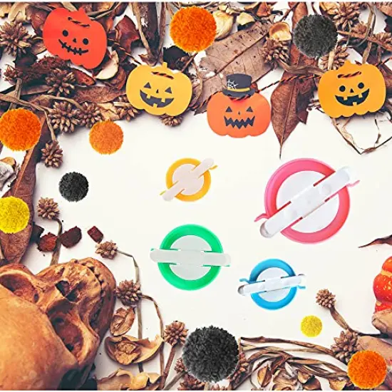 Pom Pom Maker, 4 Sizes Pompom Maker Tool Set for Fluff Ball Weave DIY Wool Yarn Knitting Craft Project for Kids and Adult - RRigo {4}