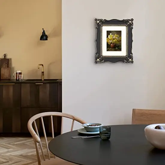 8x10 Picture Frame Baroque Picture Frames 8 by 10 Vintage Frames for Picture Artwork in Black & Gold {3}