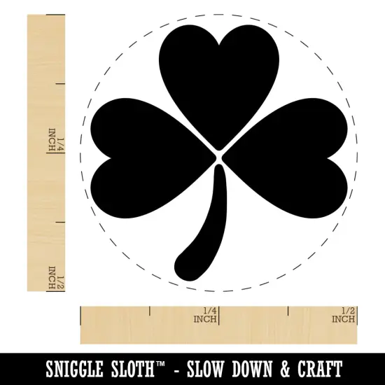 Three Leaf Clover Shamrock Self-Inking Rubber Stamp for Stamping Crafting Planners Sky Blue {1}