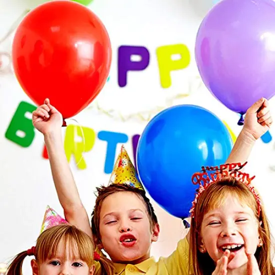 100 PCS Party Balloons - 12 Inch Premium Assorted Colorful Latex Balloons, Bulk Pack for Birthday, Christmas, Wedding, Anniversary, and Vacation {5}