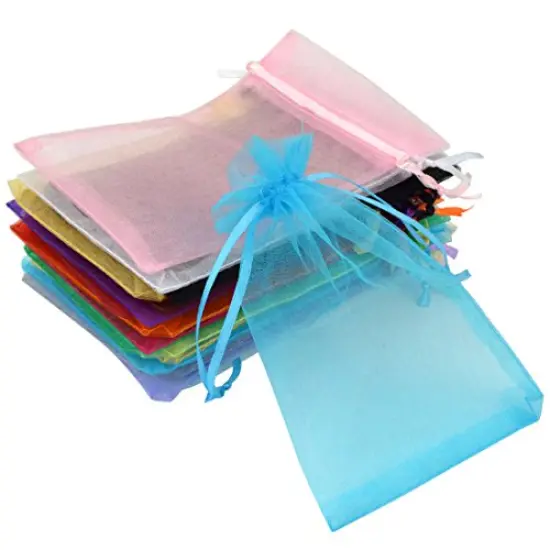 50 pcs Organize Bags-Mix Color 3.54''x4.33''(9x11cm) Satin Drawstring Organza Pouch Wedding Party Favor Gift Bag Jewelry Watch Bags {2}