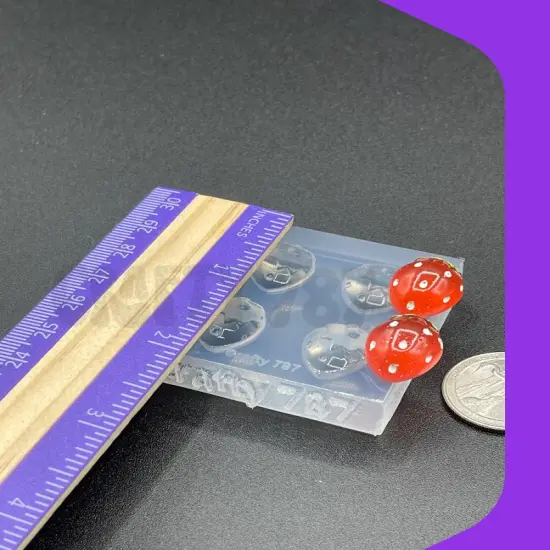 Strawberry 2D Silicone Mold, Resin Mold, Polymer Clay (A15) {3}