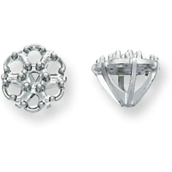 14K White Gold Round Low Cluster Setting 1mm (x7) {1}