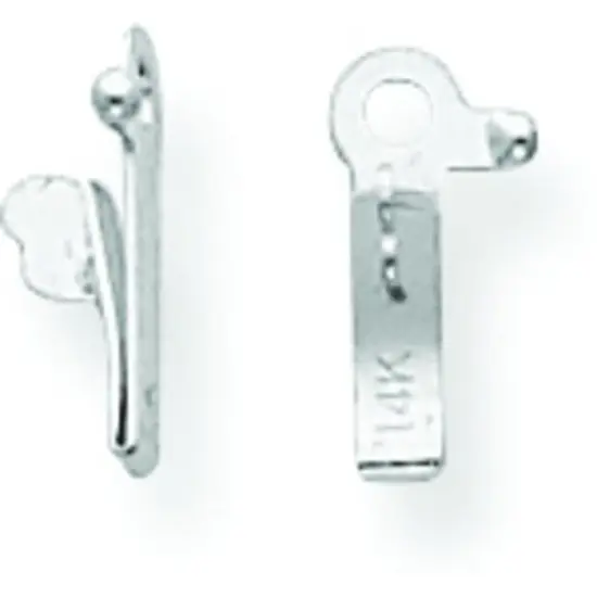 14K White Gold Barrel Clasp Tongue 6.1mm {1}