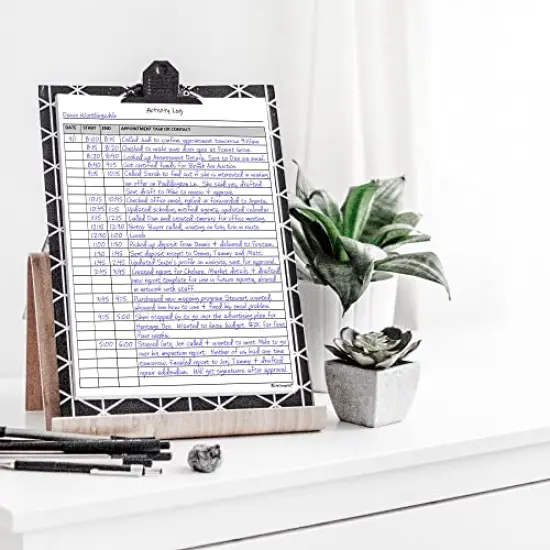 Activity Log Notepad, 50 Page Planner Pad to List a Task, Action or Contact. A Versatile Work Tool to Track Time & Organize Office Productivity. 8.5 X 11, A4 Sheets. {5}