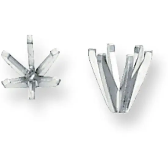 14K White Gold 6 Prong Round High Setting 10mm {1}