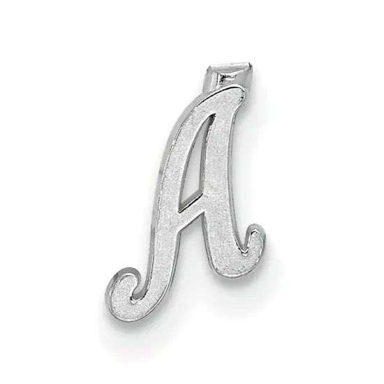 14K White Gold Letter A {1}