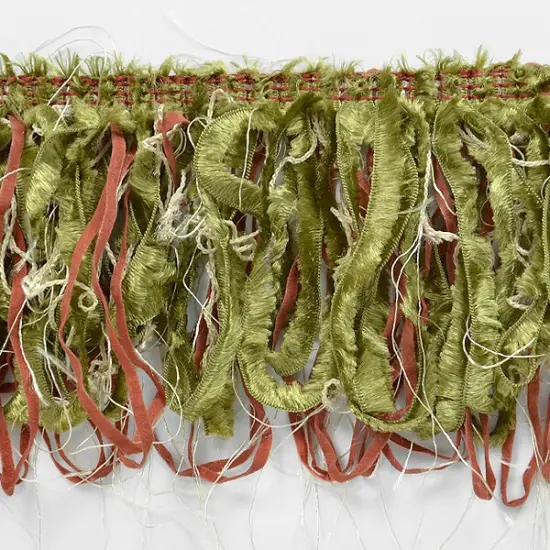 Loop Fiber Fringe Trim Sage Multi {1}