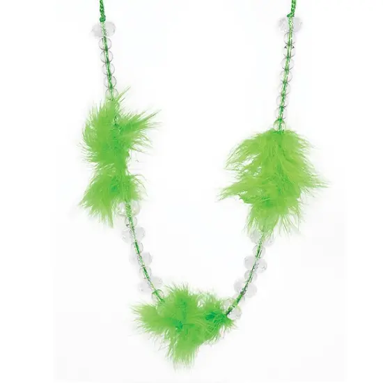 Charisse Feather/Bead Tieback Lime {1}
