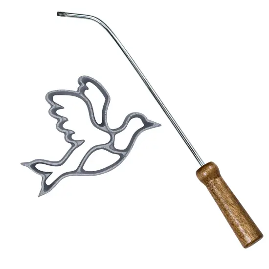 Rosette Bunuelos Mold with Handle, Dove Shape 4.5 x 0.7 Inches {1}