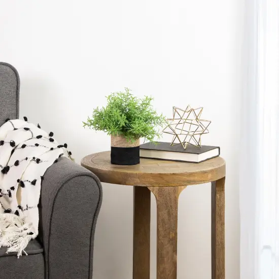 Northlight Leafy Artificial Spring Foliage in Two-Toned Burlap Covered Pot - 9" Green {3}