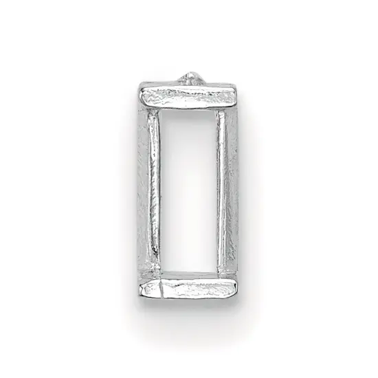 14K White Gold Straight Baguette Setting 3.75x2.25mm {2}