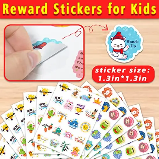 Reward Stickers for Kids,600PCS Motivational Stickers for Teachers Stickers Packs,Cute Animal Reward Stickers for Students Award School Incentive Stickers Teacher Supplies for Classroom {5}