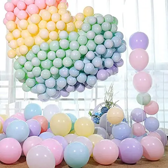 200 Pack 10 Inch Pastel Balloons - Thick Mixed Color Macaron Latex Balloons for Birthday, Wedding Reception, Engagement, Baby, and Bridal Party Decorations {2}