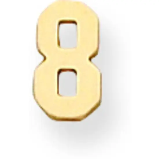 14K Gold Number 8 4mm {1}