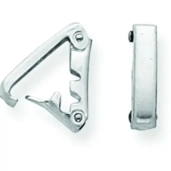14K White Gold Fold Over Clasp 13mm {1}