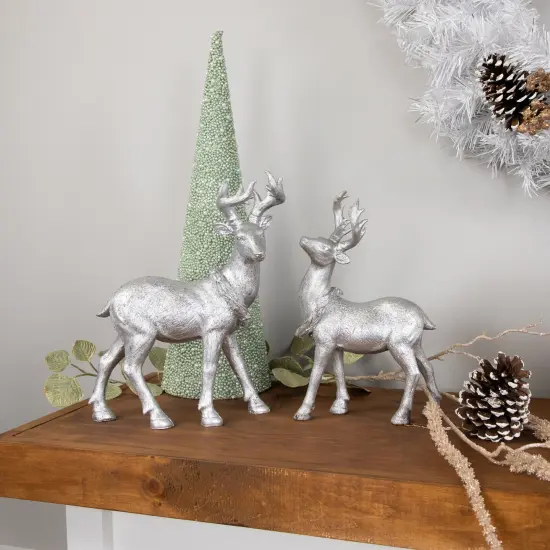 Northlight Elegant Christmas Reindeer Figure - 11.5" - Silver {3}