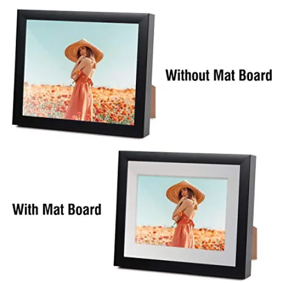 25 Pack 5x7 Pre-Cut Mat Board Show Kit for 4x6 Photos, Prints or Artworks, 25 Core Bevel Cut Matts and 25 Backing Boards and 25 Crystal Plastic Bags, White {2}