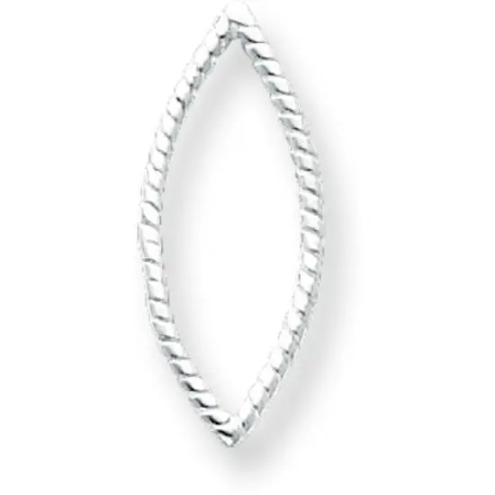 Sterling Silver Twisted Component Links 10.5 x 24.6mm - Pack of 4 {1}