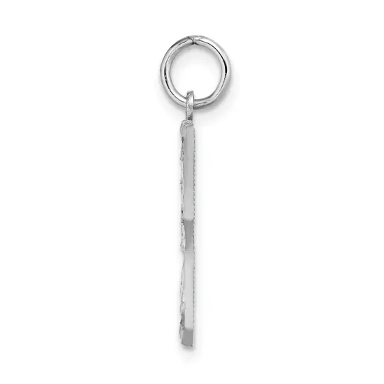 14K White Gold Large Number 3 Charm Pendant FindingKing Jewerly 25mm x 11mm {3}