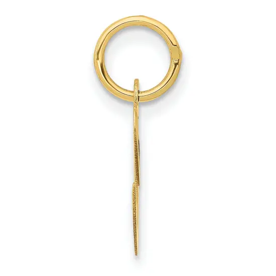 14K Yellow Gold Small Fancy Script Initial C Charm Jewerly 16mm x 13mm {3}