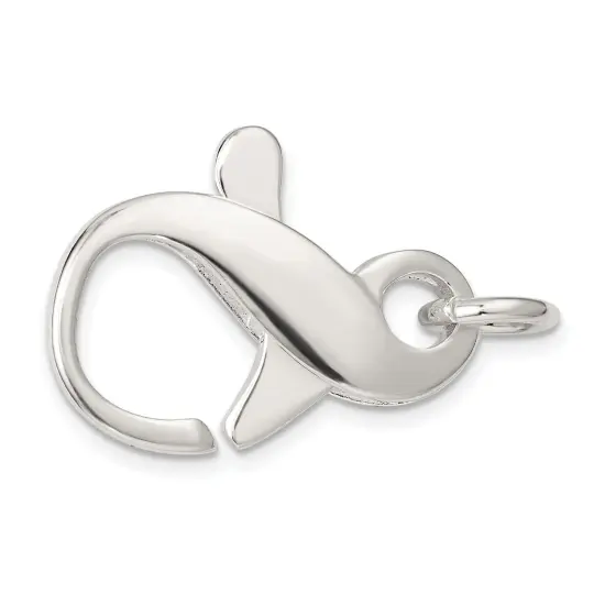 Sterling Silver Lobster Clasp w/Jump Ring 24.8mm {1}