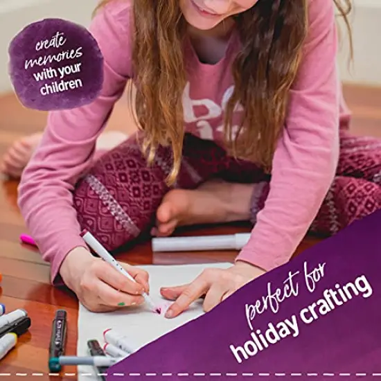 Fabric Pens for Clothes - 24-Pack Permanent No-Fade Markers, No-Bleed, Machine Washable Shoe Markers for Fabric Decorating and Laundry, Easily Erases Stains {3}