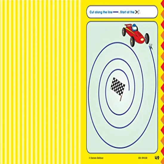 Scissor Skills Activity Book for Kids Ages 3-5, Colorful Animals, Shapes, and Line Formation Cut and Paste Activities, Kids Craft Book With Incentive Chart and Stickers, PreK+ {3}