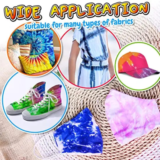 Tie Dye Kit, 35 Colors Fabric Tyedyedye Kit, Non-Toxic Tye Dye Kit for Kids, Adults, Large Groups, Handmade Party {3}