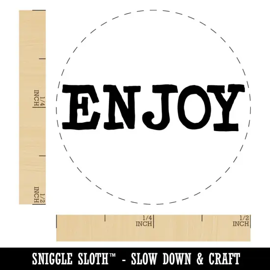 Enjoy Fun Text Self-Inking Rubber Stamp for Stamping Crafting Planners Orange {1}