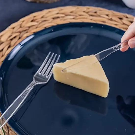 Disposable Cutlery set, SAPPHIRE Design, Clear Color, 360 Pieces: 180 Forks, 120 Spoons, 60 Knives {3}