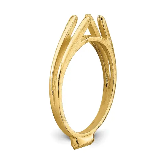 14K Gold Cast Airline Ring Shank {6}