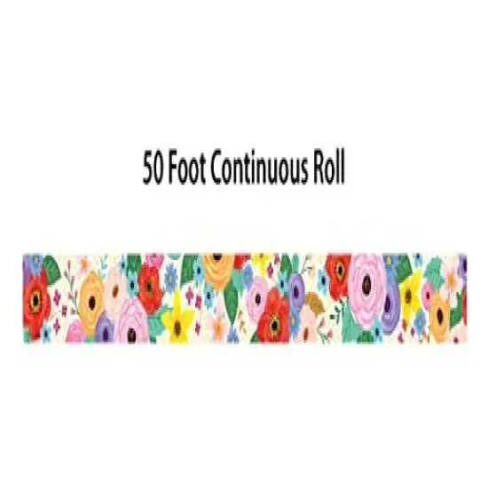 Wildflowers Straight Rolled Border Trim - 50ft - Decorate Bulletin Boards, Walls, Desks, Windows, Doors, Lockers, Schools, Classrooms, Homeschool & Offices {2}