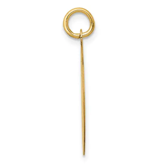 14K Yellow Gold Poodle Disc Charm Dog Jewelry Pendant 26mm x 20mm {4}