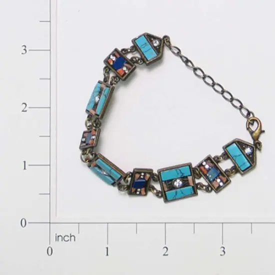Antique Inspired Gemstones with Turquoise Bracelet {3}