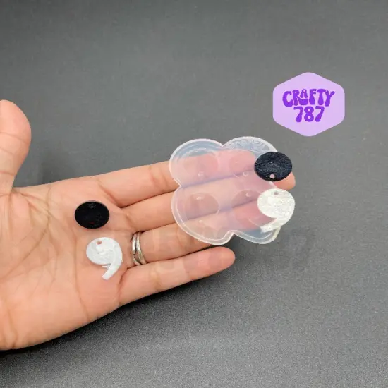 Semi Colon Dangle Earring Silicone Mold, Mental Health Awareness Mold, Resin Mold (B14) {1}