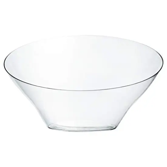 8 Pck Disposable Angled Plastic Bowls Round Small Serving Bowl, Elegant for Party's, Snack, or Salad Bowl, Clear Pack of 8 {5}