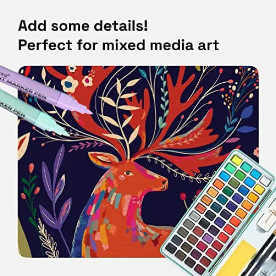 Set of 15 Acrylic Paint Pens for Rock, Stone, Ceramic, Glass, Wood, Metal, Fabric, and Canvas Pebbles Water-Based Extra-Fine Tip 0.7mm Paint Markers {3}