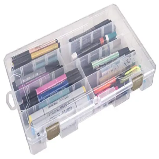 ArtBin 5004AB Large Solutions Box with Dividers, Art & Craft Organizer, [1] Plastic Storage Case, Clear {6}