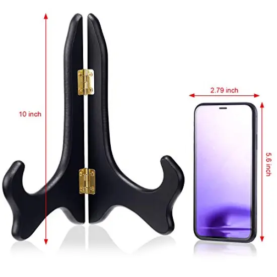 2 Packs Wooden Plate Stands for Display, Plate Holder Display Stand, Picture Frame Stand Easels, Tabletop Art Holder, Decorative Book Dish Stand {6}