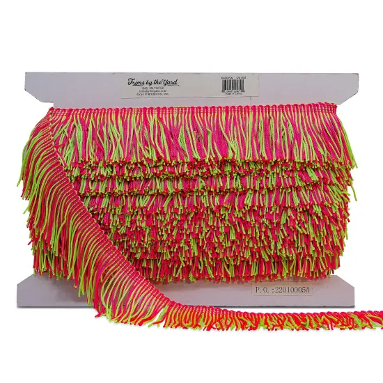 5 Yards of 2" Multicolor Chainette Fringe Trim | 5 yard cut Christmas Multi {3}