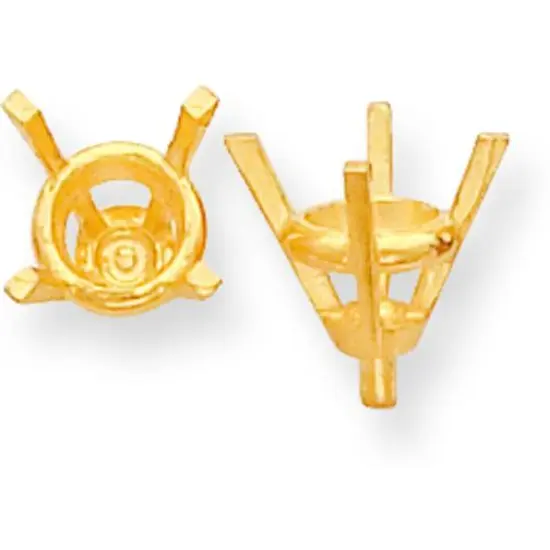 14K Gold 4 Prong Round Peg Center Head Setting 5.6mm {1}