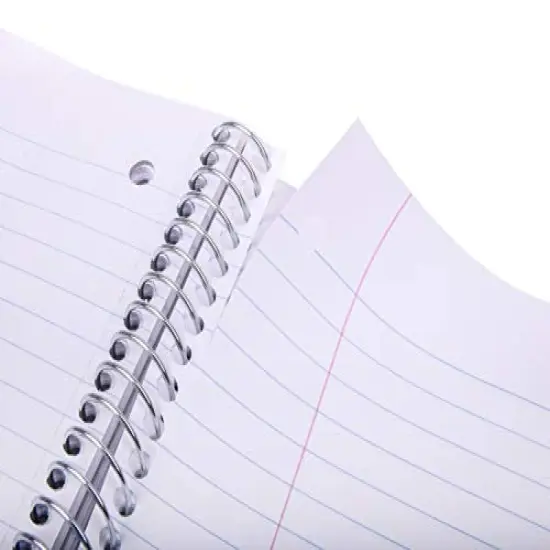 Office Durable Spiral Notebooks, 5 Subject, (Sage Green, Wide Ruled 1pk), 200 Sheets, 5 Poly Pockets, Moisture Resistant Cover, School, Office, Business, Professional {4}