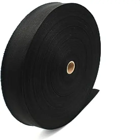 ZipperStop Wholesale - 100% Cotton Twill Tape Ribbon 100 YDS/ROLL Made in The USA (1", Black) {1}
