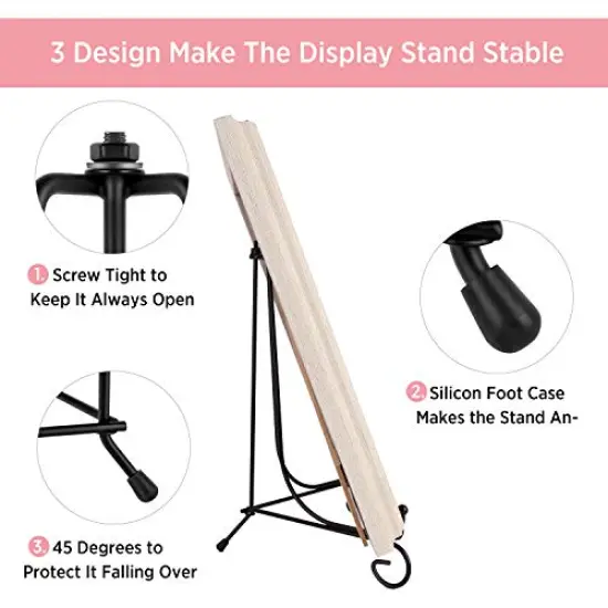 Teamkio Improved Anti-Slip Plate Holder Display Stand, Picture Frame Holder Stand, Easel Display Stand, Book Display Stand (10inch) {5}