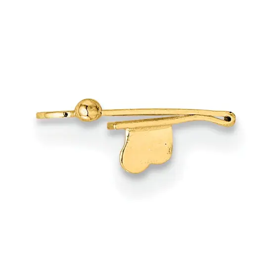 14K Gold Barrel Clasp Tongue 6.1mm {2}