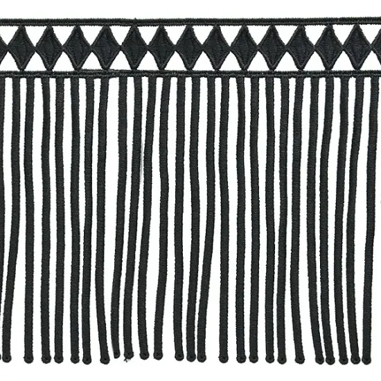 Diamond Lace Fringe Black {1}