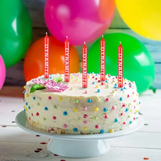 12 Pieces TNT Themed Birthday Candles Dynamite Birthday Candles TNT Cake Toppers for Cake Decoration Video Game Party Graduation Celebration and Daily Use {2}