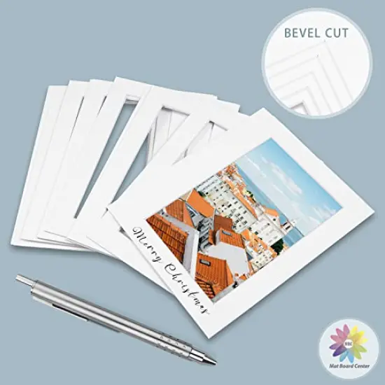 Pack of 10, 11x14 for 8.5x11 White Color Mats - Acid Free, 4-ply Thickness, White Core - for Pictures, Photos, Framing {6}