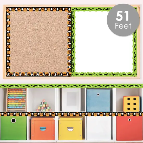 Big Dot of Happiness Spooky Halloween - Scalloped Classroom Decor - Bulletin Board Borders - 51 Feet {3}